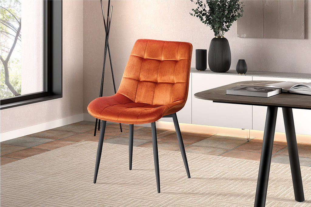 Stoel 'Juta' Velvet Orange RS