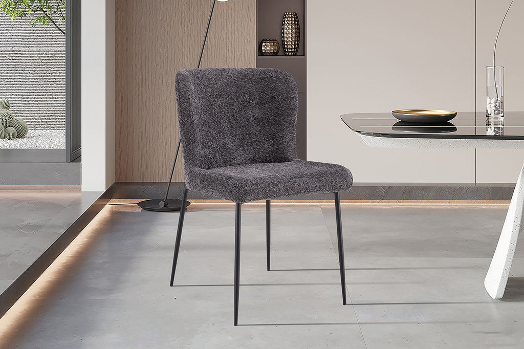 Stoel 'Lisa' Bouclé Dark Grey RS