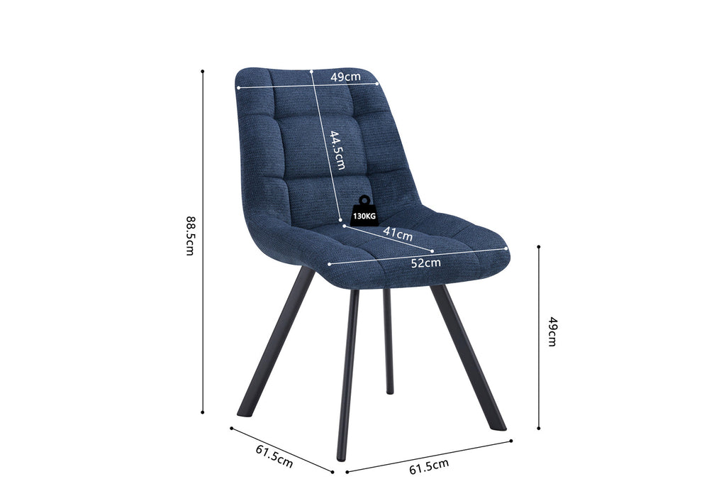 Stoel 'Lizzy' Fabric Blue RS
