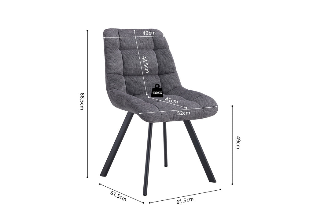 Stoel 'Lizzy' Fabric Dark Grey RS