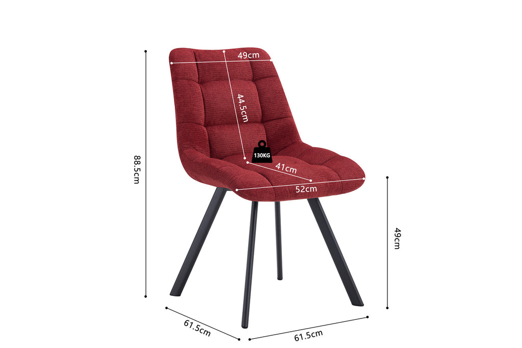 Stoel 'Lizzy' Fabric Red RS