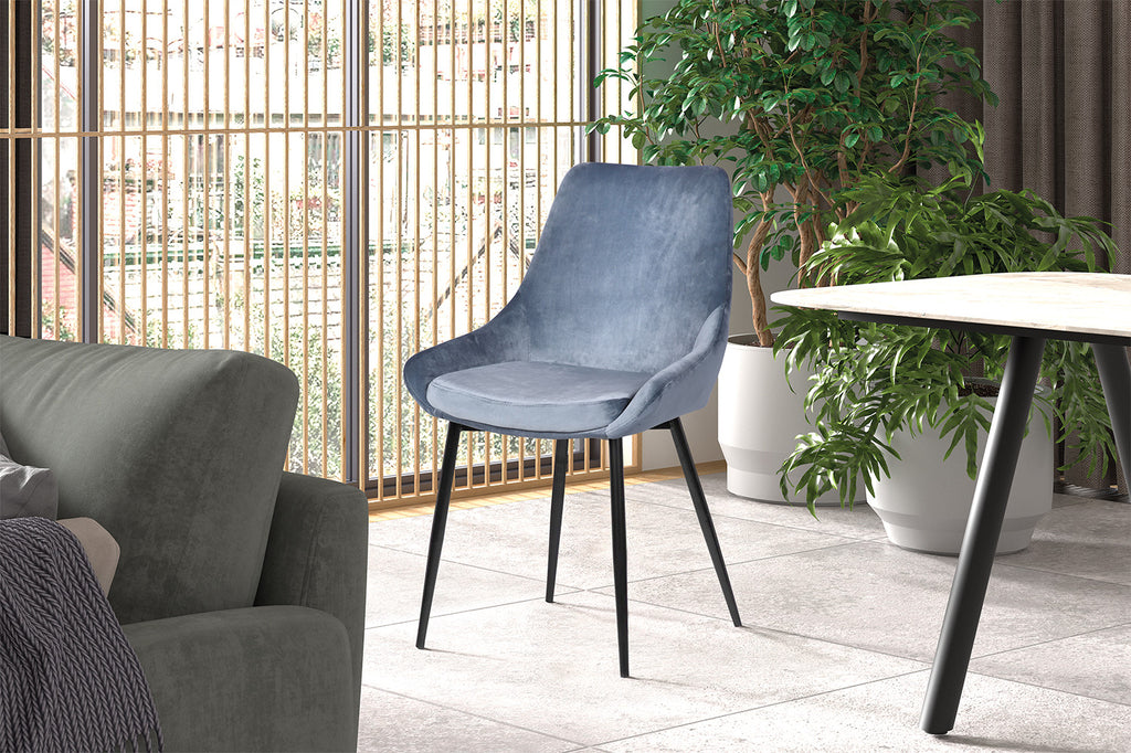 Stoel 'Mirano' Velvet Blue  RS