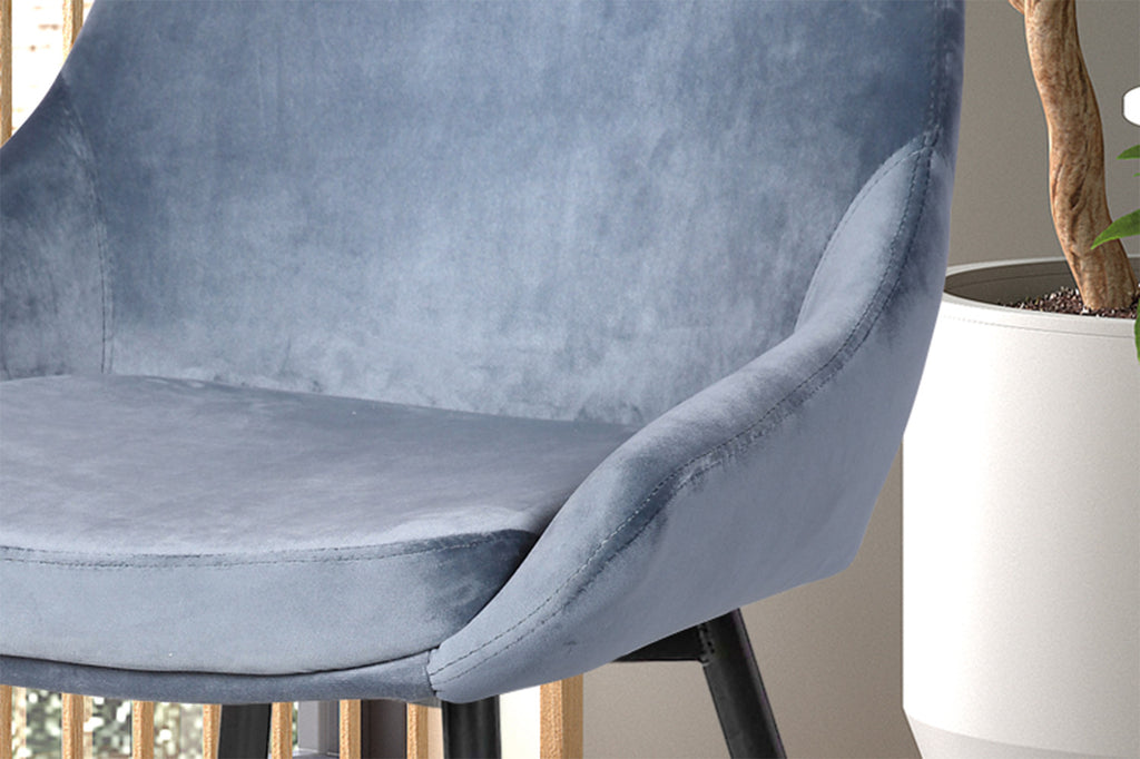 Stoel 'Mirano' Velvet Blue  RS