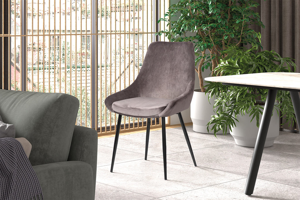 Stoel 'Mirano' Velvet Grey  RS