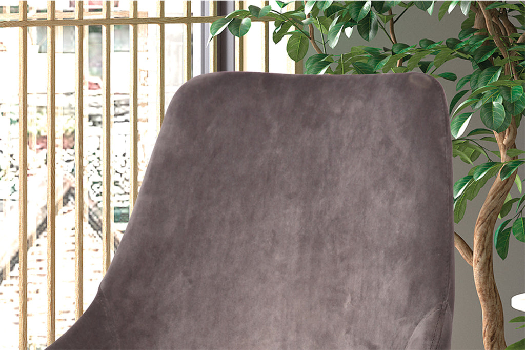 Stoel 'Mirano' Velvet Grey  RS