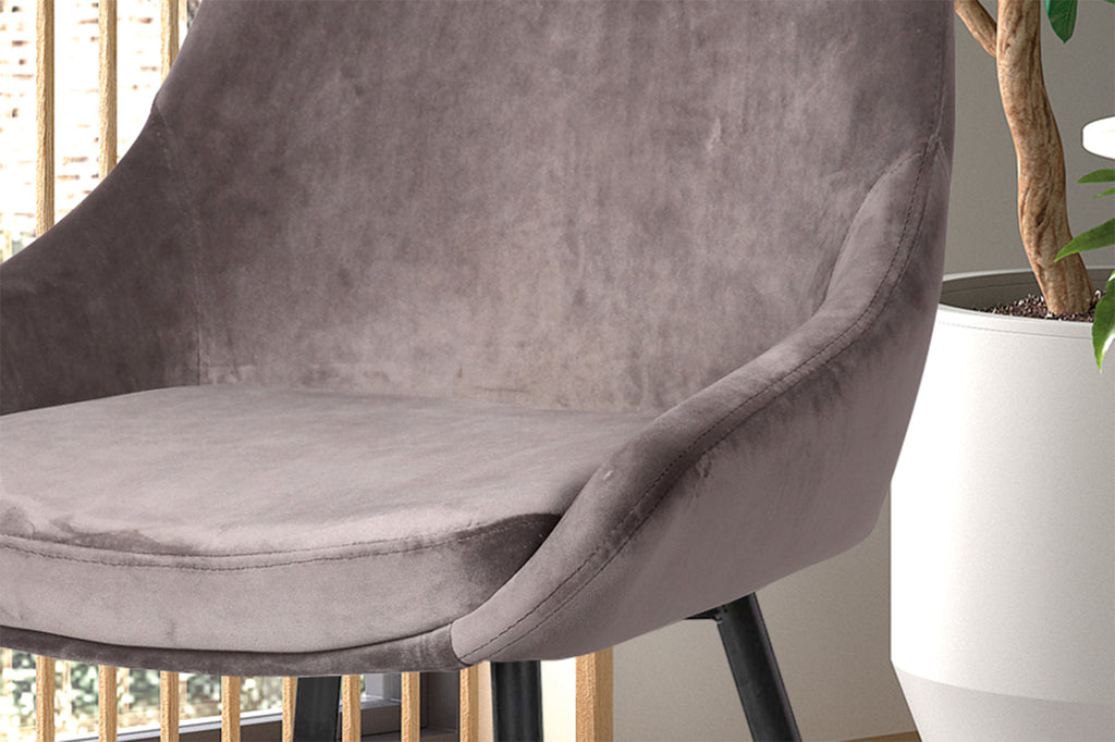 Stoel 'Mirano' Velvet Grey  RS