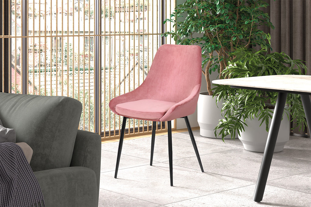 Stoel 'Mirano' Velvet Pink  RS