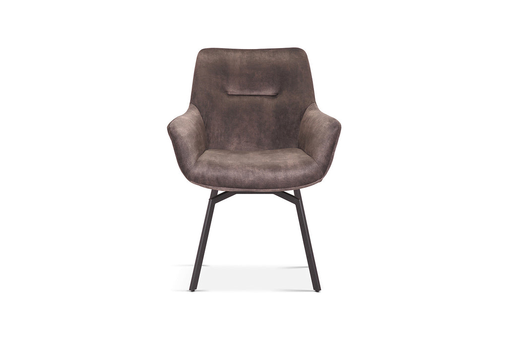 Stoel 'Modest' draaibaar fluweel taupe RS