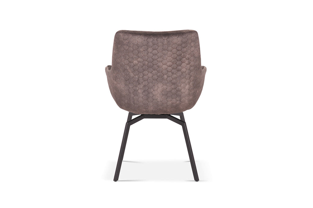 Stoel 'Modest' draaibaar fluweel taupe RS