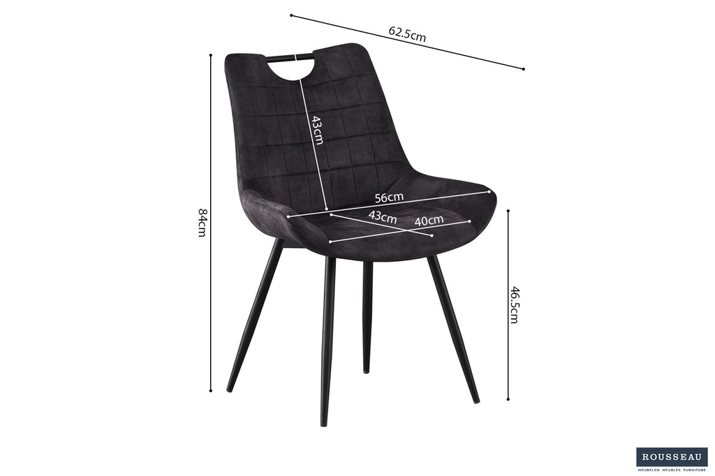 Stoel 'Nina' Velvet Grey RS