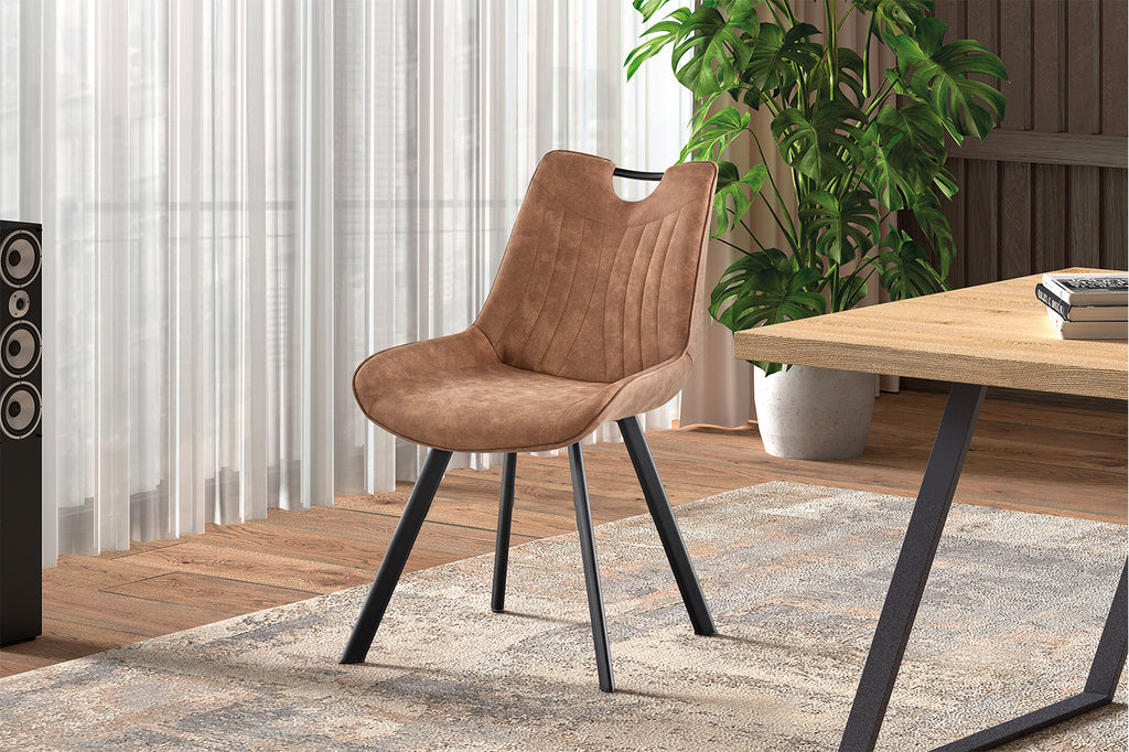 Stoel 'Pablo' Microfiber PU Dark Brown RS