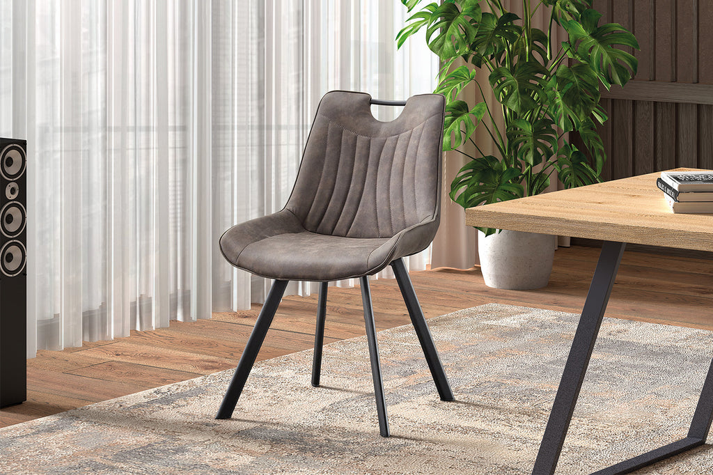Stoel 'Pablo' Microfiber PU Dark Gray RS