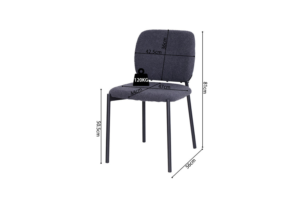 Stoel 'Sophia' Fabric Dark Grey  RS