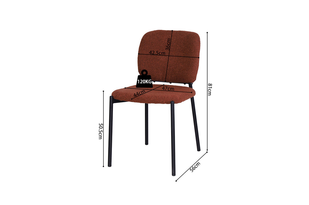 Stoel 'Sophia' Fabric Rust RS