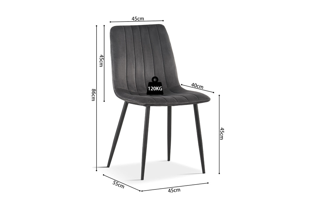 Stoel 'Willis' Velvet Grey RS