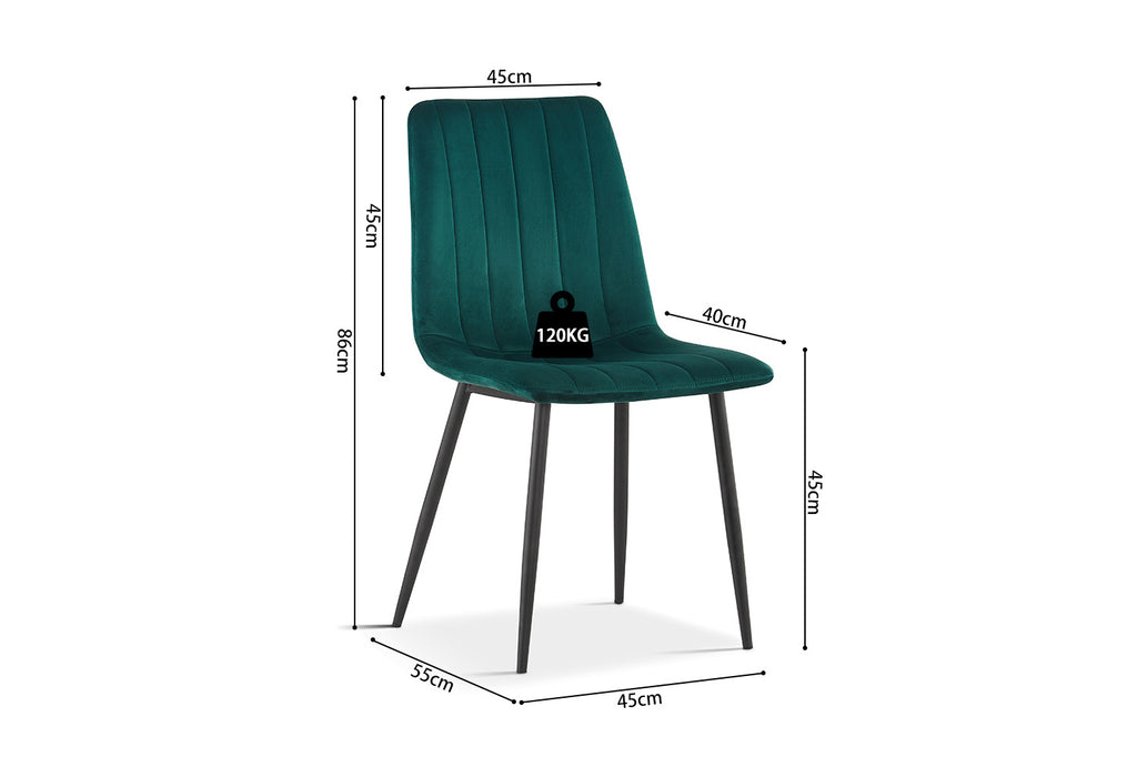 Stoel 'Willis' Velvet Green RS