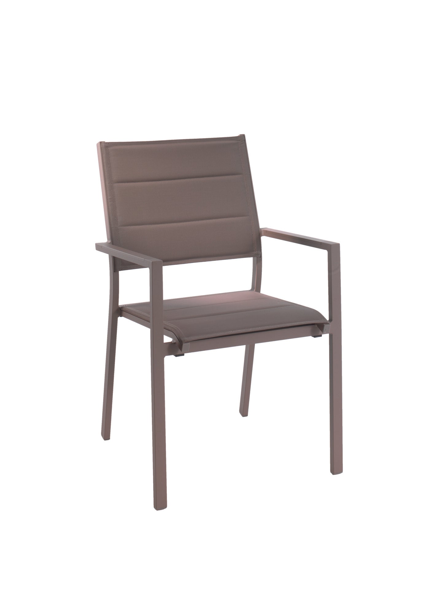 outdoor stapelbare armstoel Capri: zwart of taupe -GS