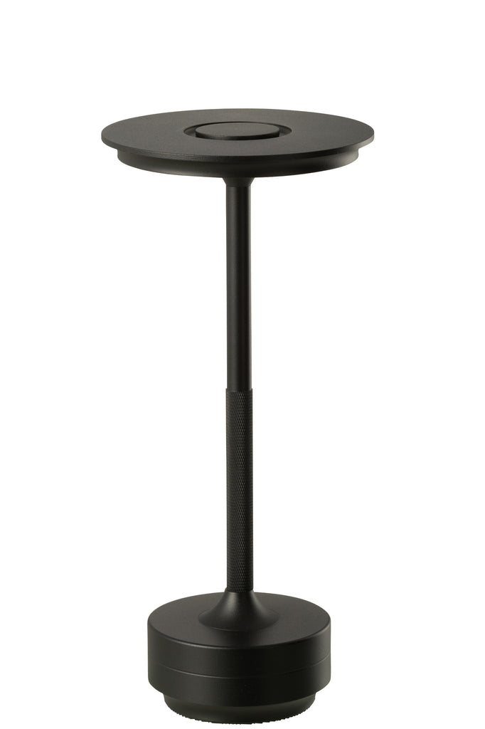 Lampe de table LED tactile en plastique noir - J-LINE