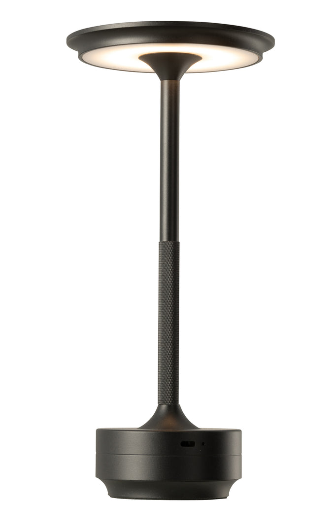 Lampe de table LED tactile en plastique noir - J-LINE