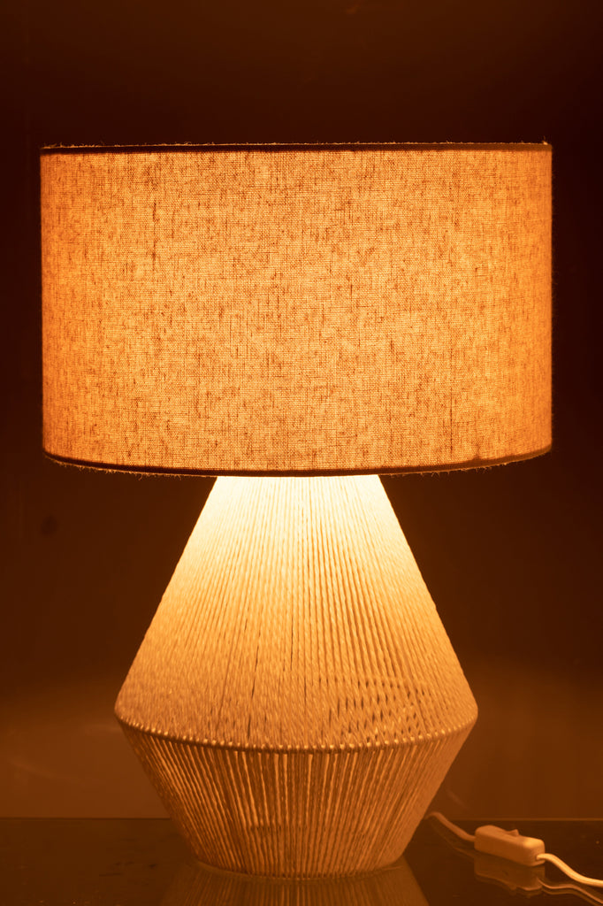 Tafellamp Jute Wit J-LINE