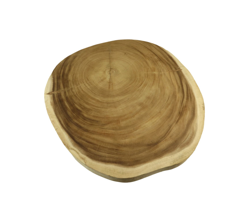 Tafel rond munggur - 80x80x76 - Naturel/zwart - Massief munggurhout/metaal