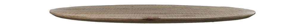 Tafelblad Bern ovaal - 180x100x3,5 - Naturel - Zwitserse rand - Mangohout - HSM