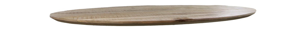 Tafelblad Bern ovaal - 180x100x3,5 - Naturel - Zwitserse rand - Mangohout - HSM