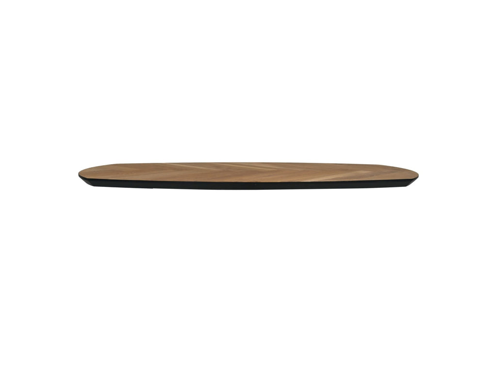Salontafelblad Fishbone-120x60x3-Natuur/Zwart-Eiken HSM