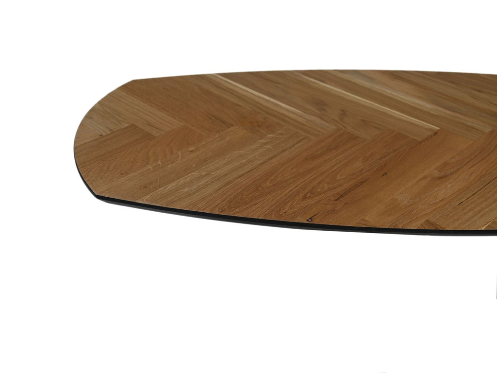 Salontafelblad Fishbone-120x60x3-Natuur/Zwart-Eiken HSM