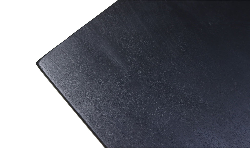 Tafelblad Zurich rechthoekig - 200x100x3,8 - Zwart - Zwitserse rand - Acaciahout - HSM