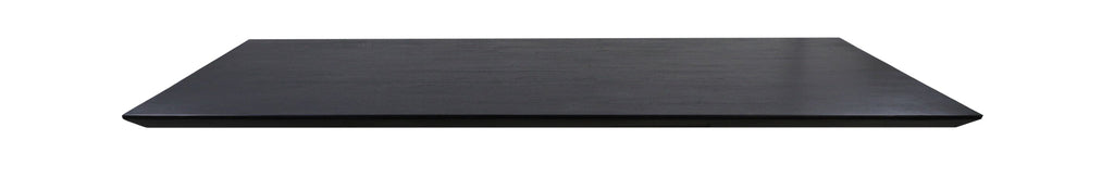 Tafelblad Zurich rechthoekig - 220x100x3,8 - Zwart - Zwitserse rand - Acaciahout - HSM