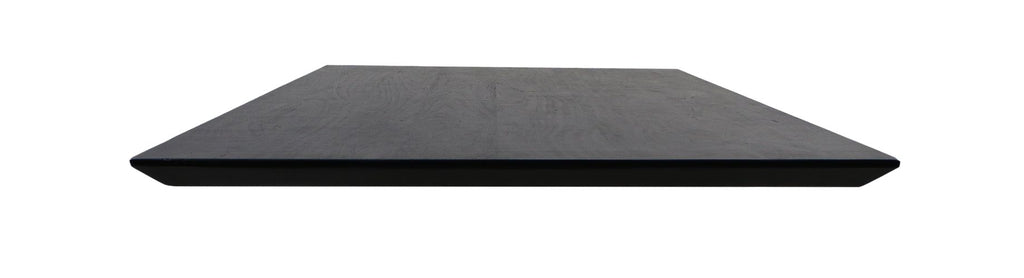 Tafelblad Zurich rechthoekig - 220x100x3,8 - Zwart - Zwitserse rand - Acaciahout - HSM