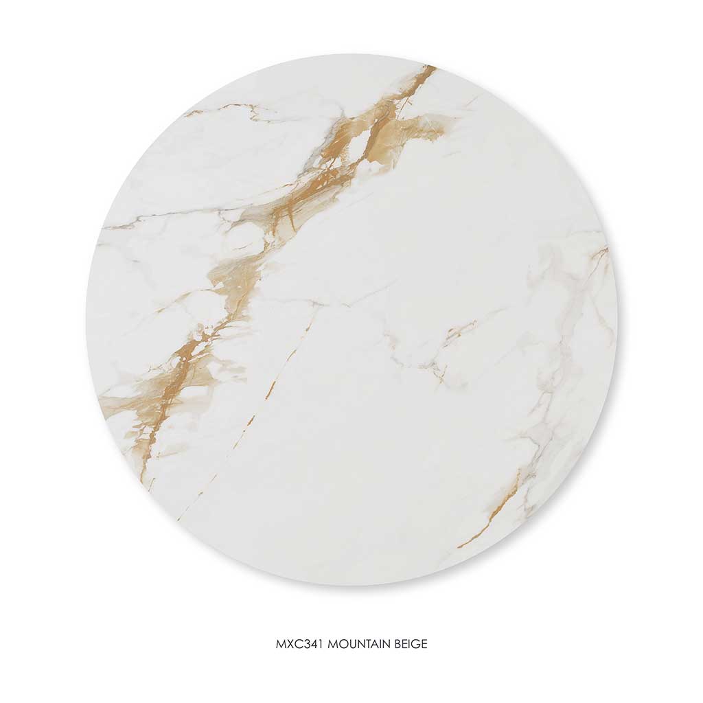 TAFELTOP GESINTERDE STEEN BEIGE-135X135- MDL