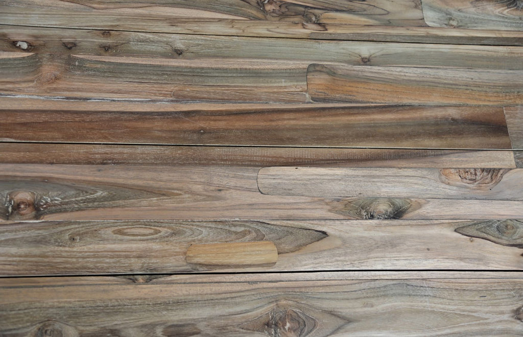 Tuin tafelblad ovaal Deens - 220x110x6 - Naturel - Oud Teakhout