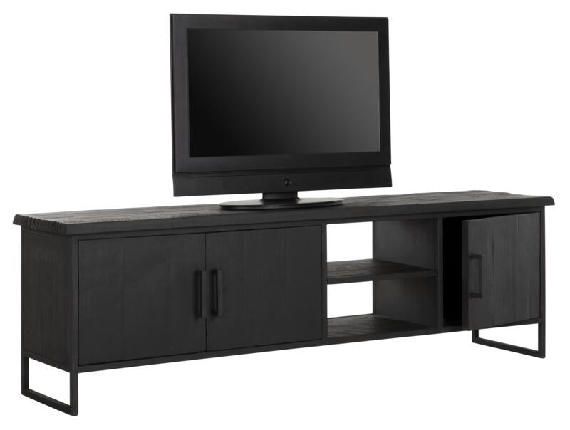 TV-kast Timeless DTP - 3 deuren, 2 open rekken zwart