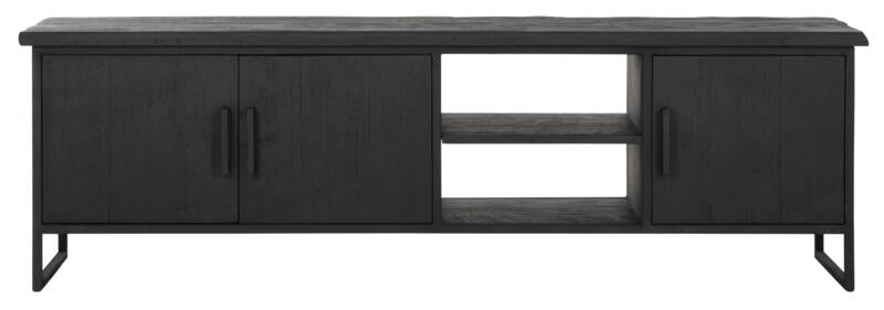 TV-kast Timeless DTP - 3 deuren, 2 open rekken zwart