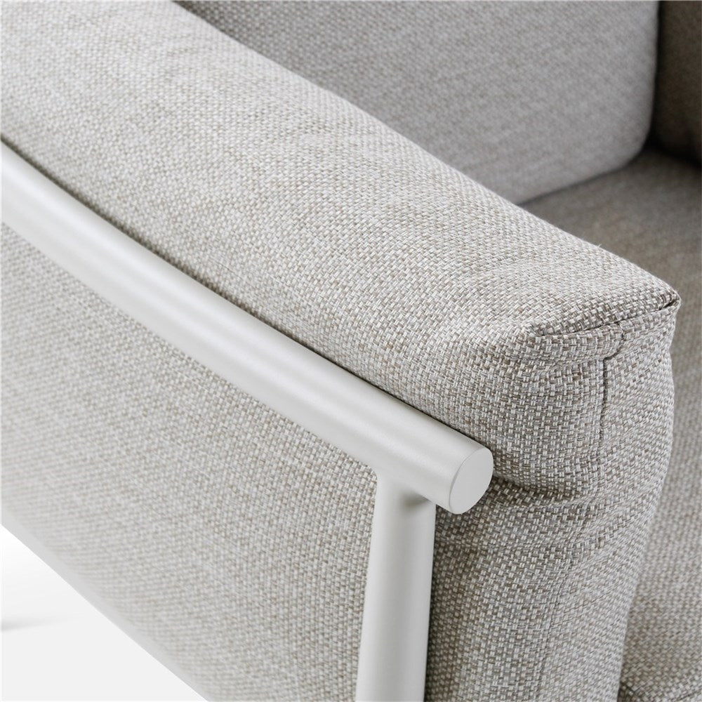 Fauteuil d'extérieur Liv 2.5 - aluminium sable - avec coussins et housse Dune - VDC