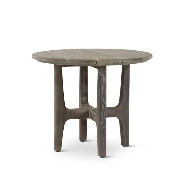 Outdoor bijzettafeltje Elisa rond grijze teak