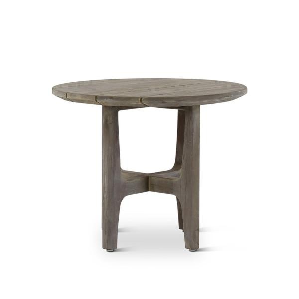 Outdoor bijzettafeltje Elisa rond grijze teak