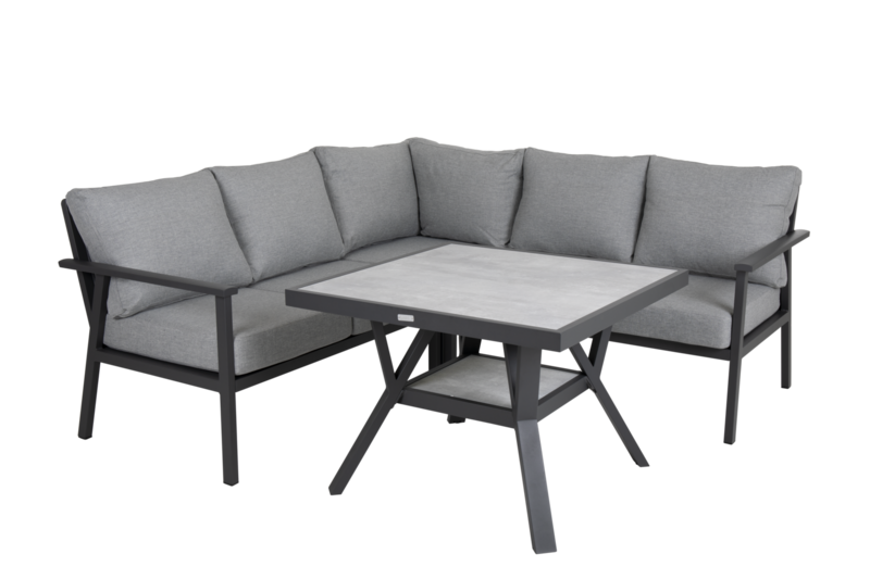 Loungeset Samvarro grijs aluminium