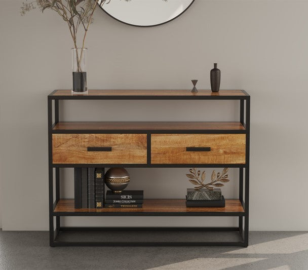 Wandtafel Madeira mangolia 2 lades en legger